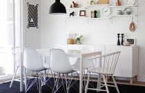 Tạo ấn tượng với phòng ăn màu đen