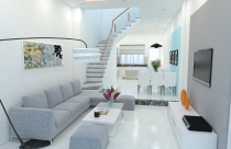 Thiết kế đơn giản cho nhà ống 3 tầng có bề ngang 4m