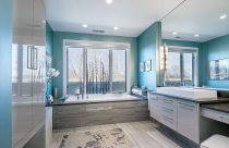 Xu hướng kết hợp với sắc xám trong phòng tắm