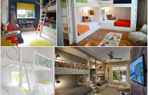 Phòng bé mát mẻ với thiết kế giường kim loại