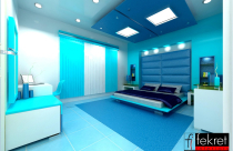 Trang trí phòng ngủ quyến rũ với màu xanh