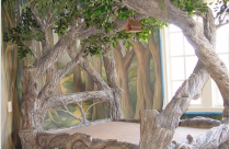 Thiết kế giường cây độc đáo cho phòng ngủ