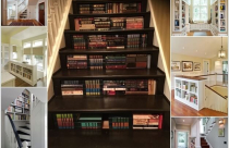 Thiết kế cầu thang độc đáo lưu trữ sách