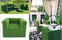 Sử dụng cỏ nhân tạo trong trang trí nhà