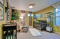 Thiết kế phòng ngủ cho bé với sắc xanh