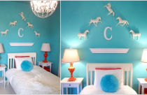 Phòng bé dễ thương với tạo hình những chú ngựa