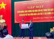 Đất Xanh Miền Trung khen thưởng 130 triệu đồng cho đoàn thể thao tỉnh Quảng Bình