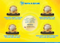 Nam A Bank nhận 4 giải thưởng quốc tế