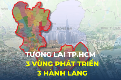 Hé lộ tương lai TP.HCM qua 3 vùng phát triển và 3 hành lang