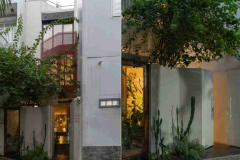 Xây nhà 70m2 trên đất xiên góc TPHCM ưu tiên thiết kế lùi cấp tăng chiều sâu