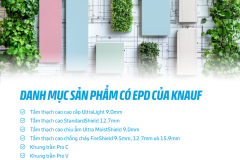 Knauf - đơn vị thạch cao tiên phong có EPD cho tấm thạch cao và khung kim loại