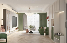 Thiết kế căn hộ hiện đại với gam màu xanh – trắng thanh lịch tại TP.HCM