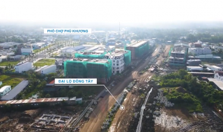 Tiến độ dự án Phố chợ Phú Khương Bến Tre tháng 09/2022