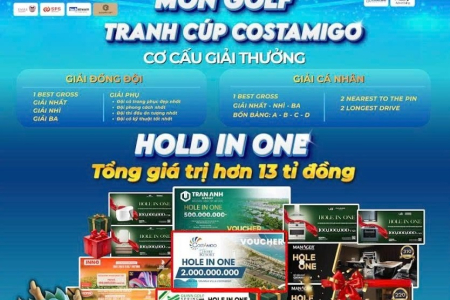 Ngày 12-13/12: Diễn ra giải golf tranh cup Costamigo tại Novaworld Phan Thiết