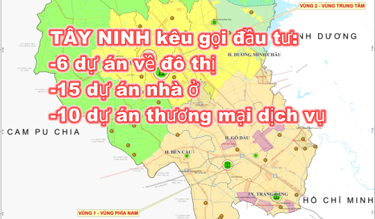 Tây Ninh kêu gọi đầu tư 21 dự án khu đô thị, nhà ở lên đến hàng trăm ha