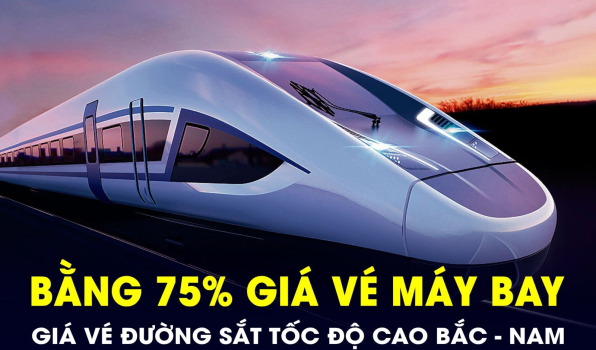 Đề xuất giá vé đường sắt tốc độ cao Bắc - Nam bằng 75% giá vé máy bay