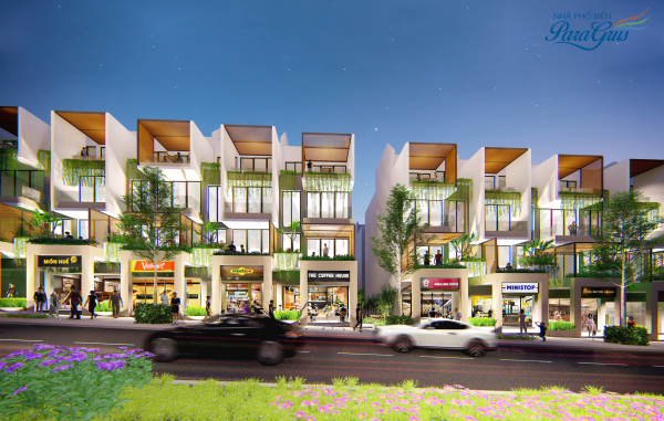 Phối cảnh các căn nhà phố ParaGrus thuộc dự án KN Paradise Cam Ranh tỉnh Khánh Hòa