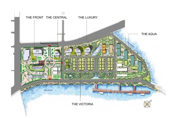 Mặt bằng tổng thể khu phức hợp The Centennial Ba Son quận 1