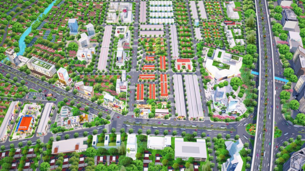Phối cảnh tổng thể dự án đất nền Central Mall Long Thành