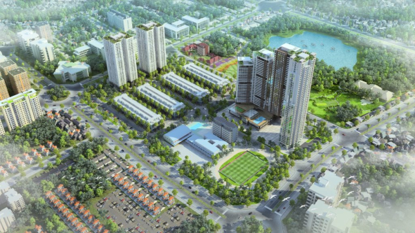 Phối cảnh tổng thể khu phức hợp Mon City Mỹ Đình