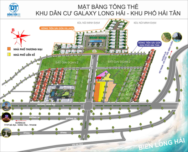 Mặt bằng tổng thể dự án khu dân cư Galaxy Long Hải Village