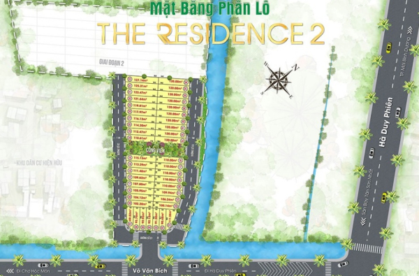 Mặt bằng phân lô dự án khu dân cư The Residence 2