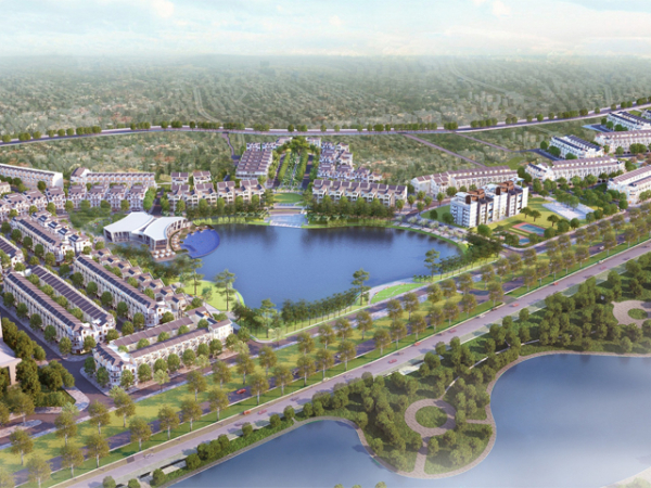 Phối cảnh tổng thể khu đô thị Bách Việt Lake Garden Bắc Giang