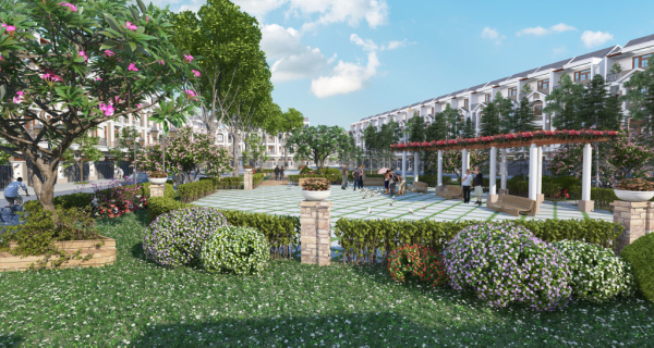 Phối cảnh công viên, cảnh quan xanh dự án Bách Việt Lake Garden Bắc Giang