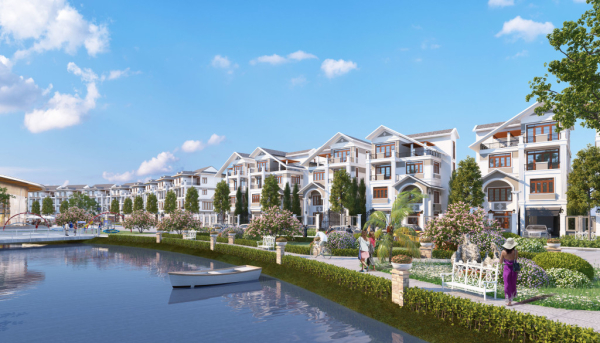 Phối cảnh biệt thự đơn lập dự án Bách Việt Lake Garden