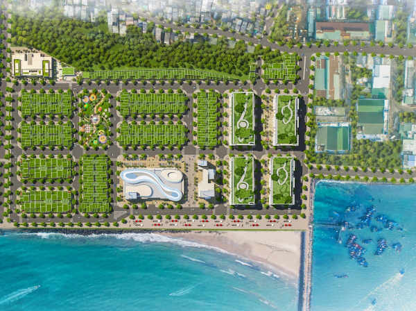 Mặt bằng tổng thể dự án khu phức hợp Queen Pearl Marina Complex