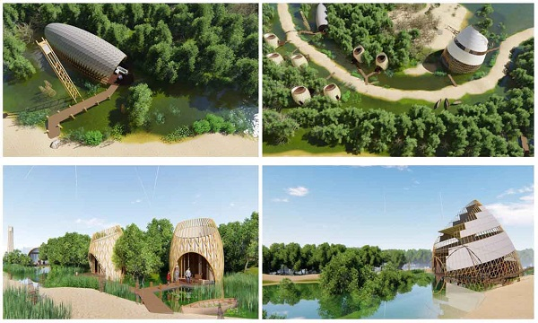 Phối cảnh các căn bungalow tại dự án khu du lịch nghỉ dưỡng Lagoona
