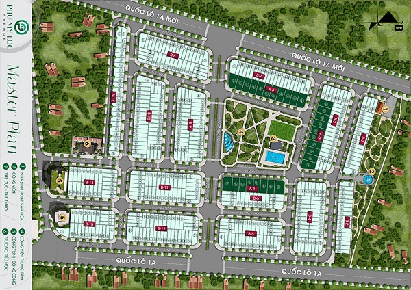 Mặt bằng tổng thể dự án khu dân cư Phú Mỹ Lộc