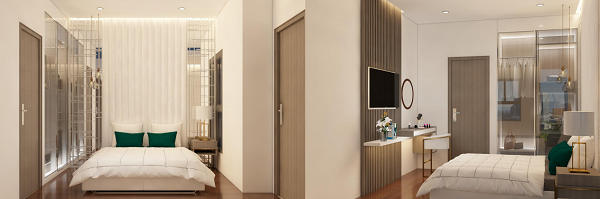 Thiết kế phòng khách, phòng ngủ và phòng vệ sinh căn hộ mẫu tại dự án Saigon Asiana