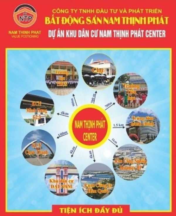 tiện ích ngoại khu dự án khu dân cư Nam Thịnh Phát Center Bình Phước