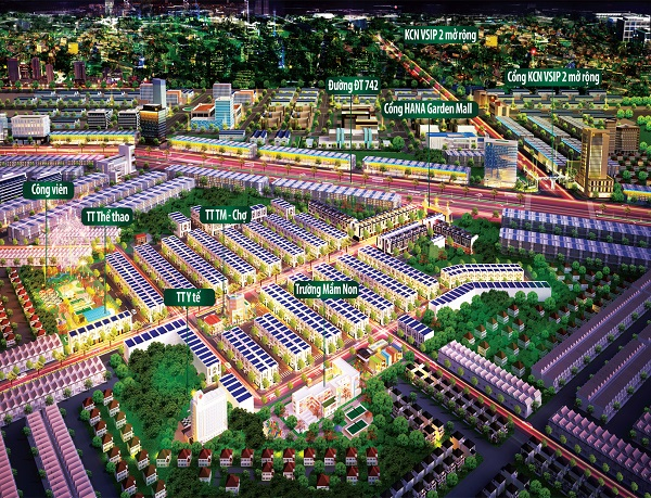 tiện ích nội khu dự án khu phức hợp Hana Garden Mall Bình Dương