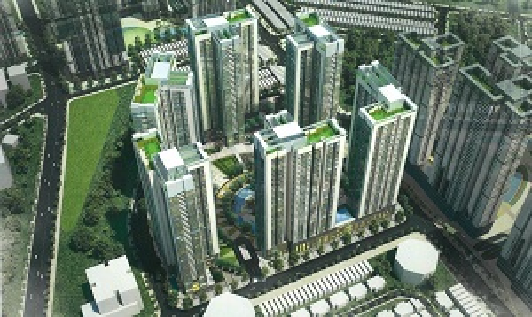 Phối cảnh khu CT1 - CT2 dự án khu căn hộ cao tầng Laimian City Quận 2