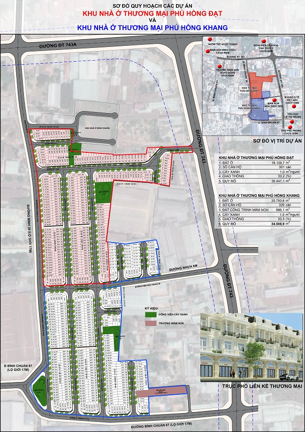 Khu nhà ở Phú Hồng Khang và Phú Hồng Đạt Bình Dương