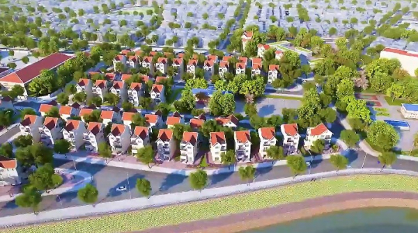 Phối cảnh các căn nhà phố tại dự án khu đô thị Royal Riverside City