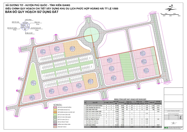 Bản đồ quy hoạch sử dụng đất khu du lịch nghỉ dưỡng Hoàng Hải Complex Phú Quốc