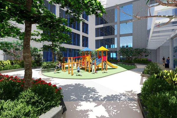 Khuôn viên dự án chung cư Harmony Square Hà Nội