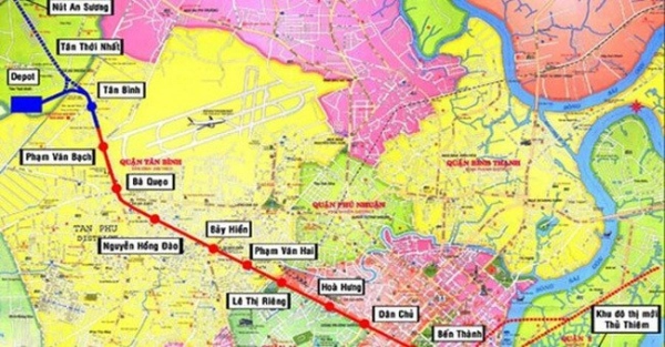 TP.HCM: Duyệt hệ số điều chỉnh giá đất dọc tuyến metro Bến Thành – Tham Lương