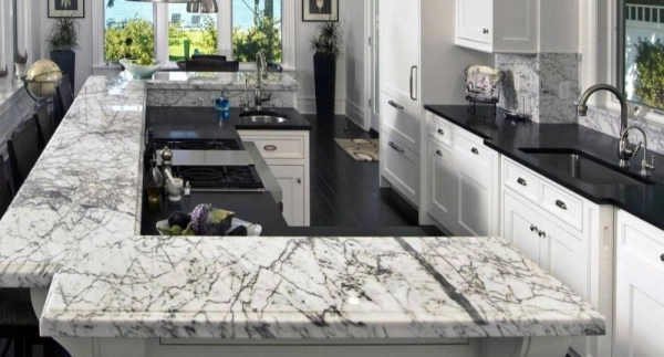 Ứng dụng của đá marble trắng vân mây