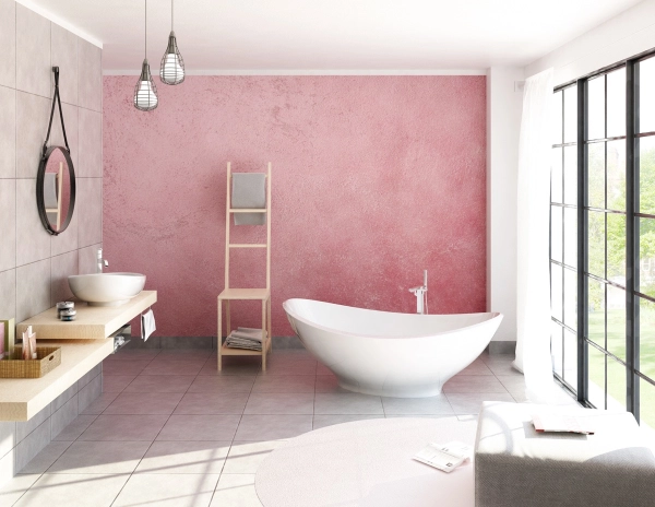 Phòng tắm với sắc hồng cá tính “nhìn là mê”
