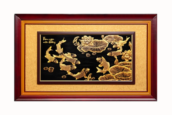 5 mẫu tranh cửu ngư quần hội đẹp, ý nghĩa
