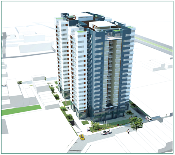 Tổng quan cao ốc Quang Thái Tower quận Tân Phú gồm 2 block 20 tầng