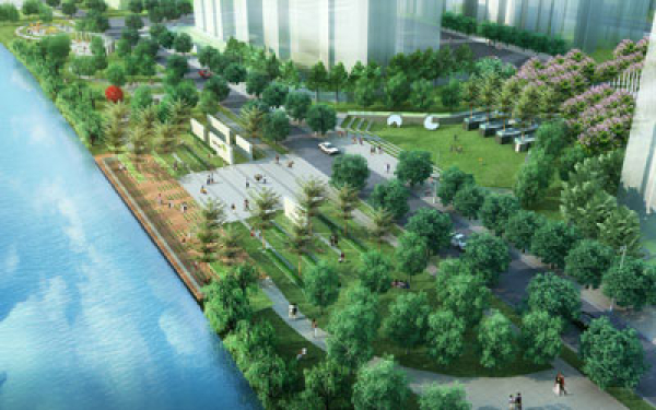 Công viên nội khu tại căn hộ chung cư Canal Park