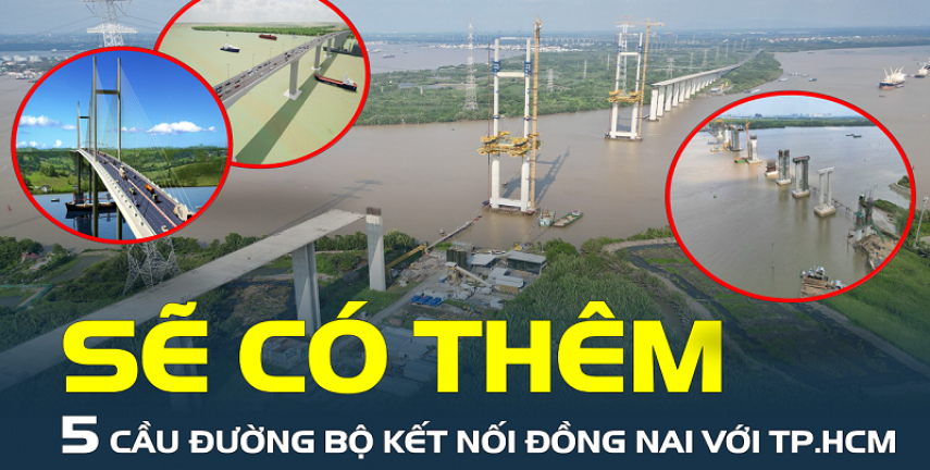 Sẽ có thêm 5 cầu đường bộ kết nối Đồng Nai với TP.HCM